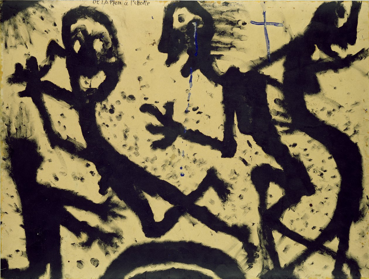 Do planeta à estrela, 1938 (tinta preta e guache sobre papel) de Louis Soutter