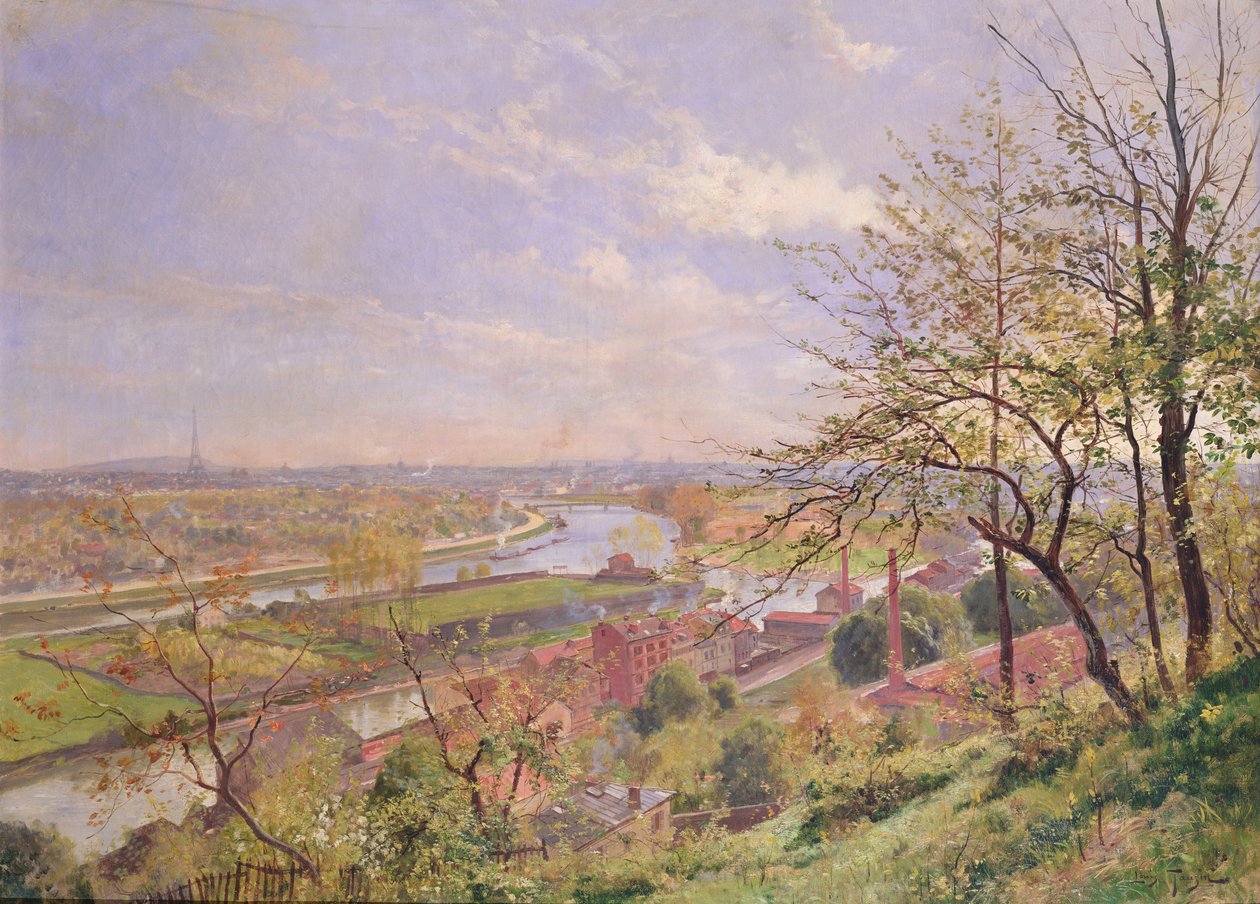 Vista, de, boulogne, sur, Seine, c.1900 de Louis Tauzin