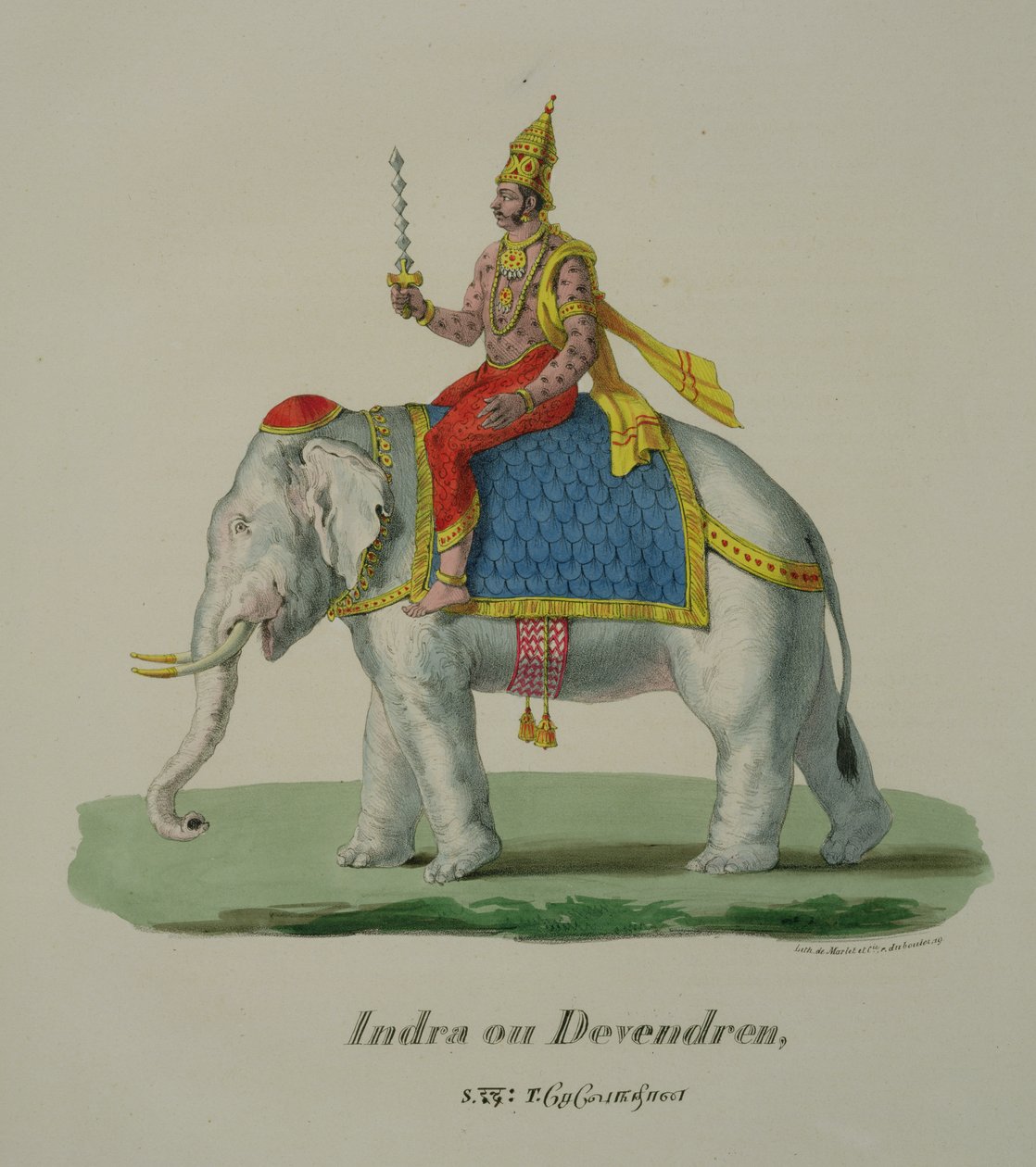 Indra, gravado por Marlet and Co. de Louis Thomas Bardel