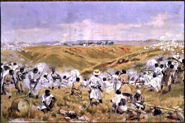 A Batalha de Tsaratsora, Madagascar, 1º de julho de 1895 de Louis Tinayre