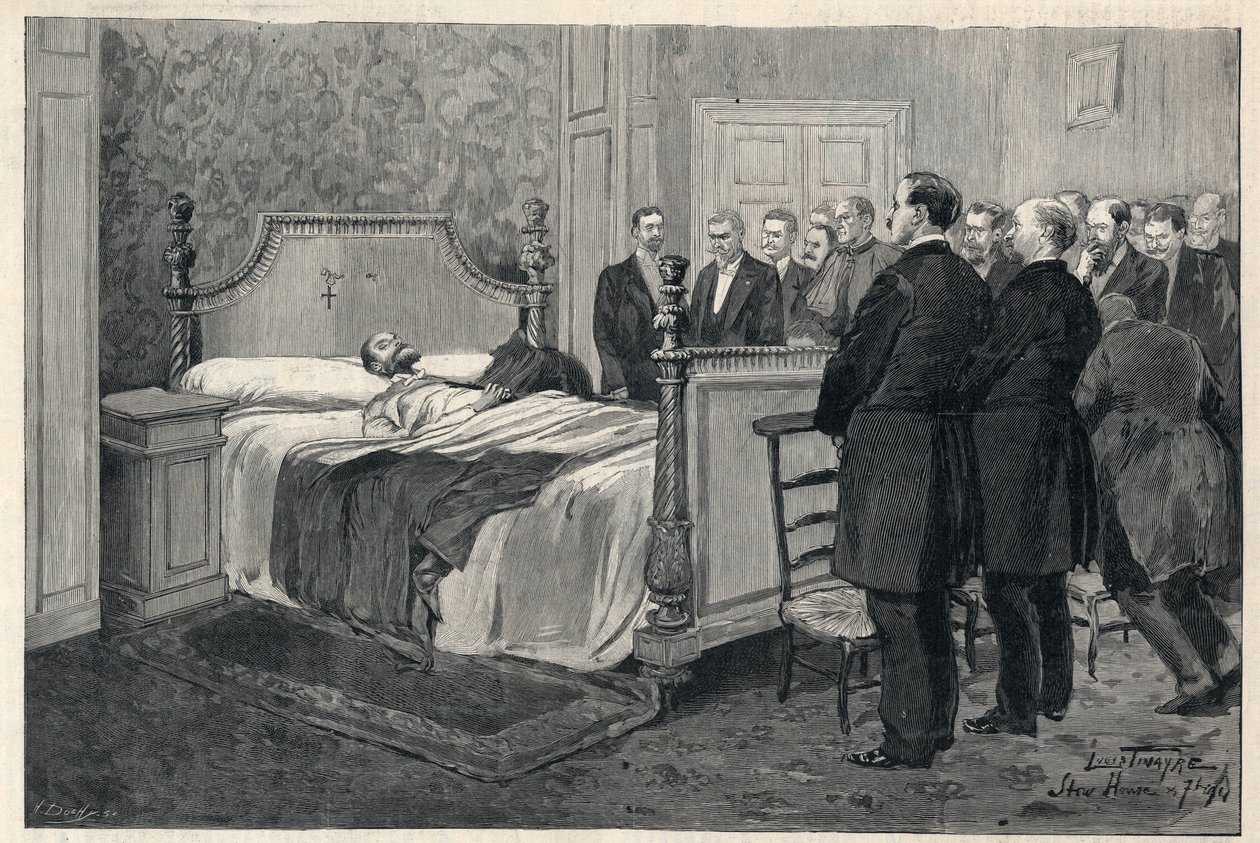 A morte do conde de Paris, Stowe House, Inglaterra, 1894. de Louis Tinayre