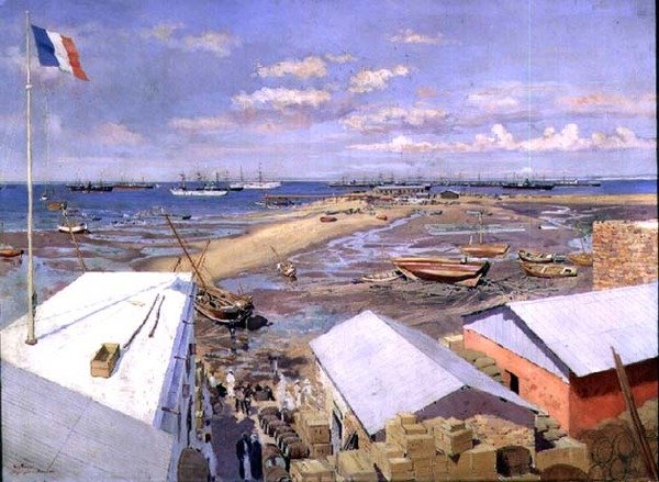O pouso em Majunga, 15 de maio de 1895 de Louis Tinayre