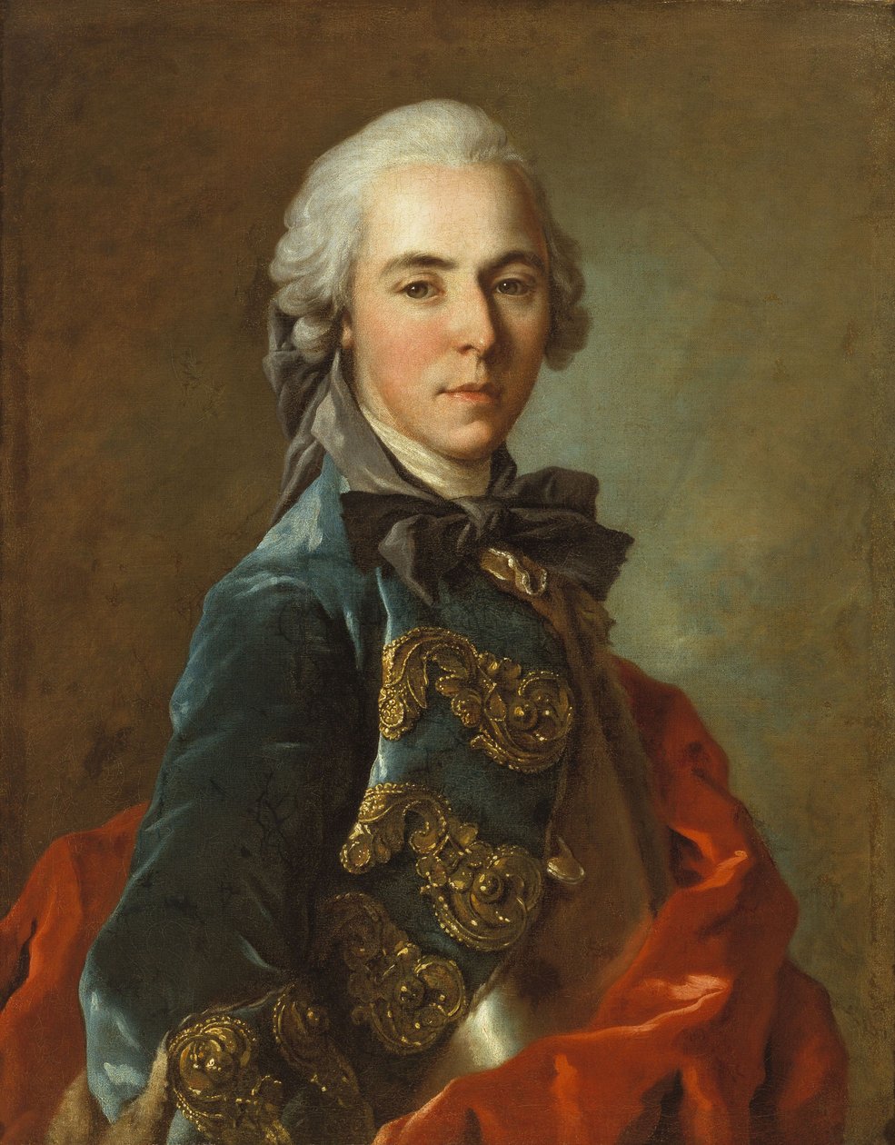 Retrato de um jovem oficial de Louis Tocqué