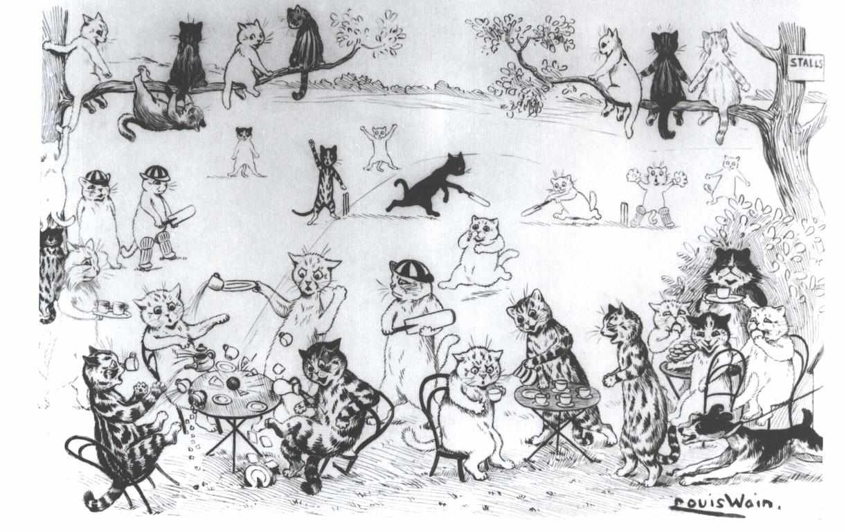 Clube Cat Inglês: Cat clubn de Louis Wain