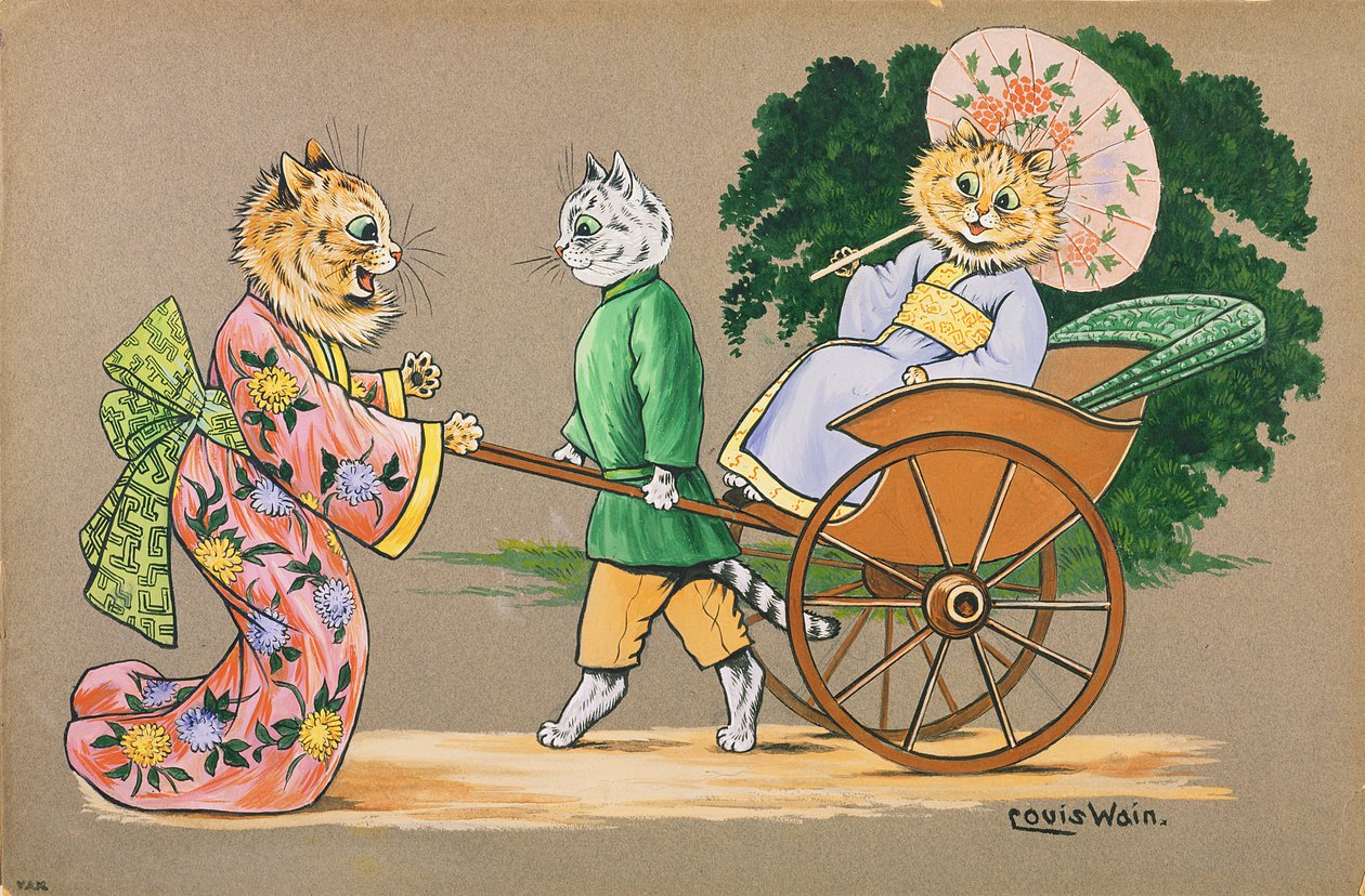Amor à Primeira Vista, c.1902-10 de Louis Wain