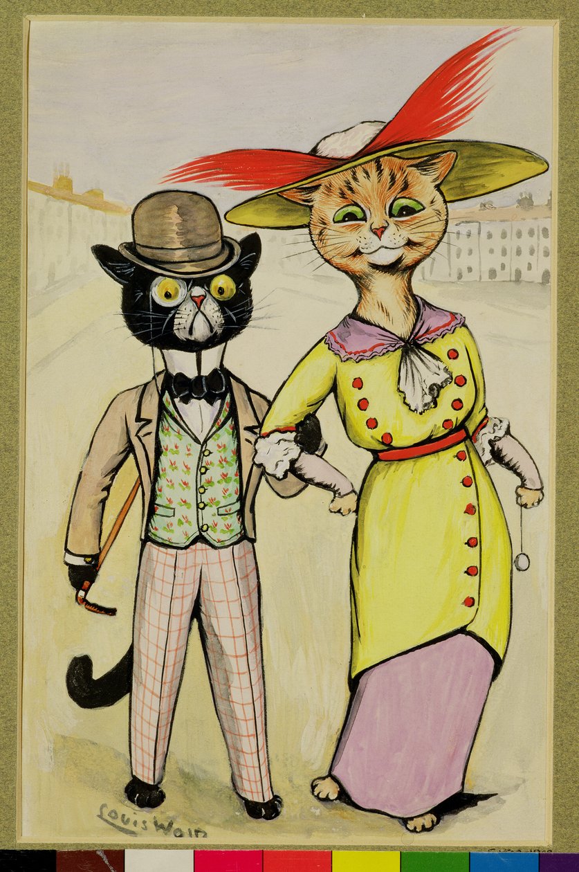 O moderno &39;Arry and&39; Arriet, 1913 (guache) de Louis Wain