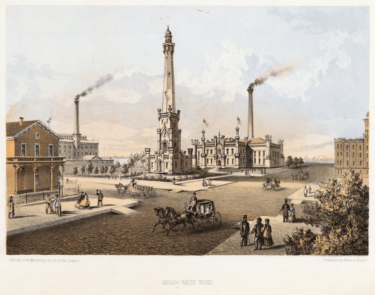 O Chicago Water Works, 1867 de Louis Kurtz
