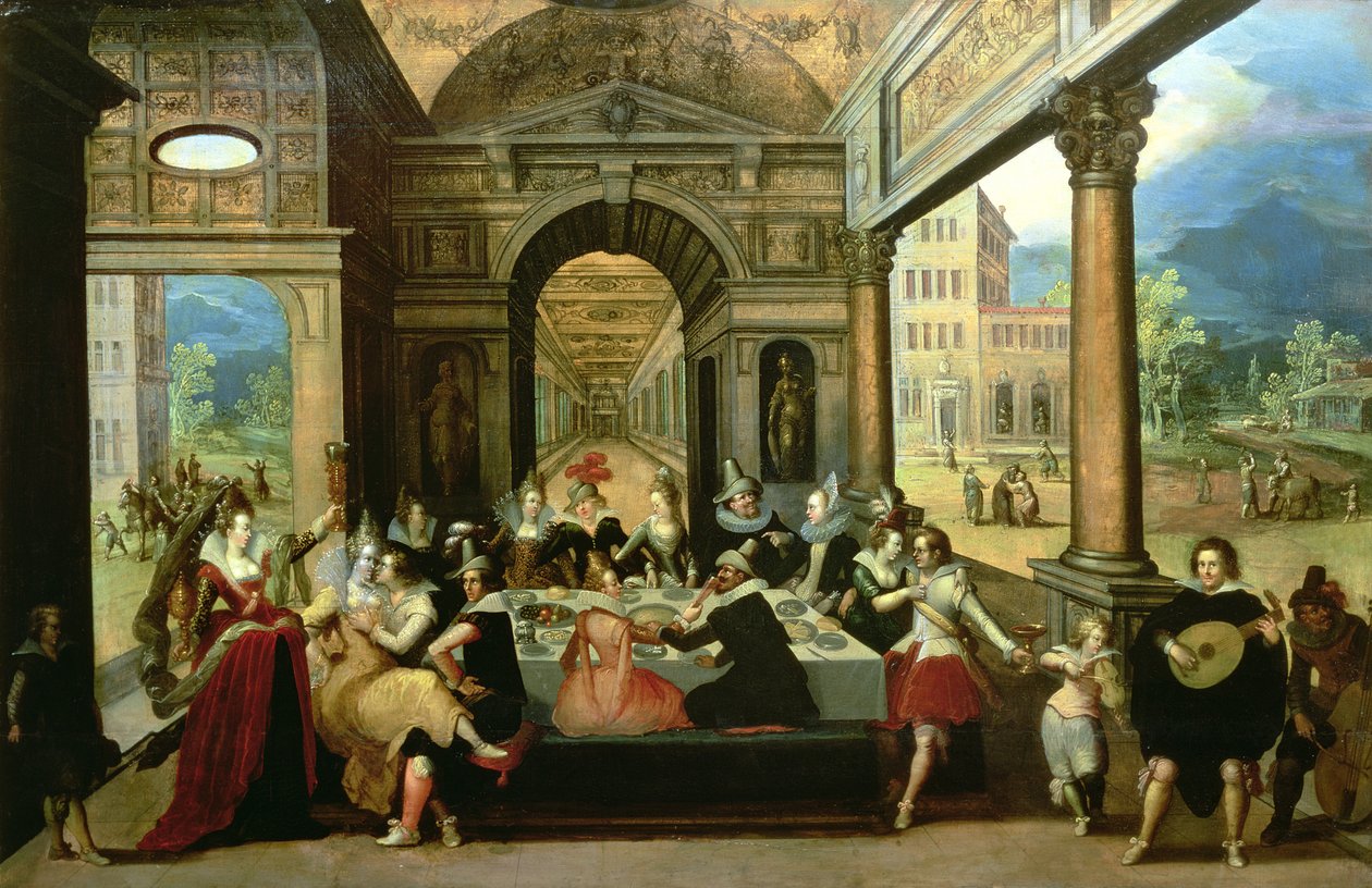 A parábola do filho pródigo, 1600-20 de Louis de Caullery