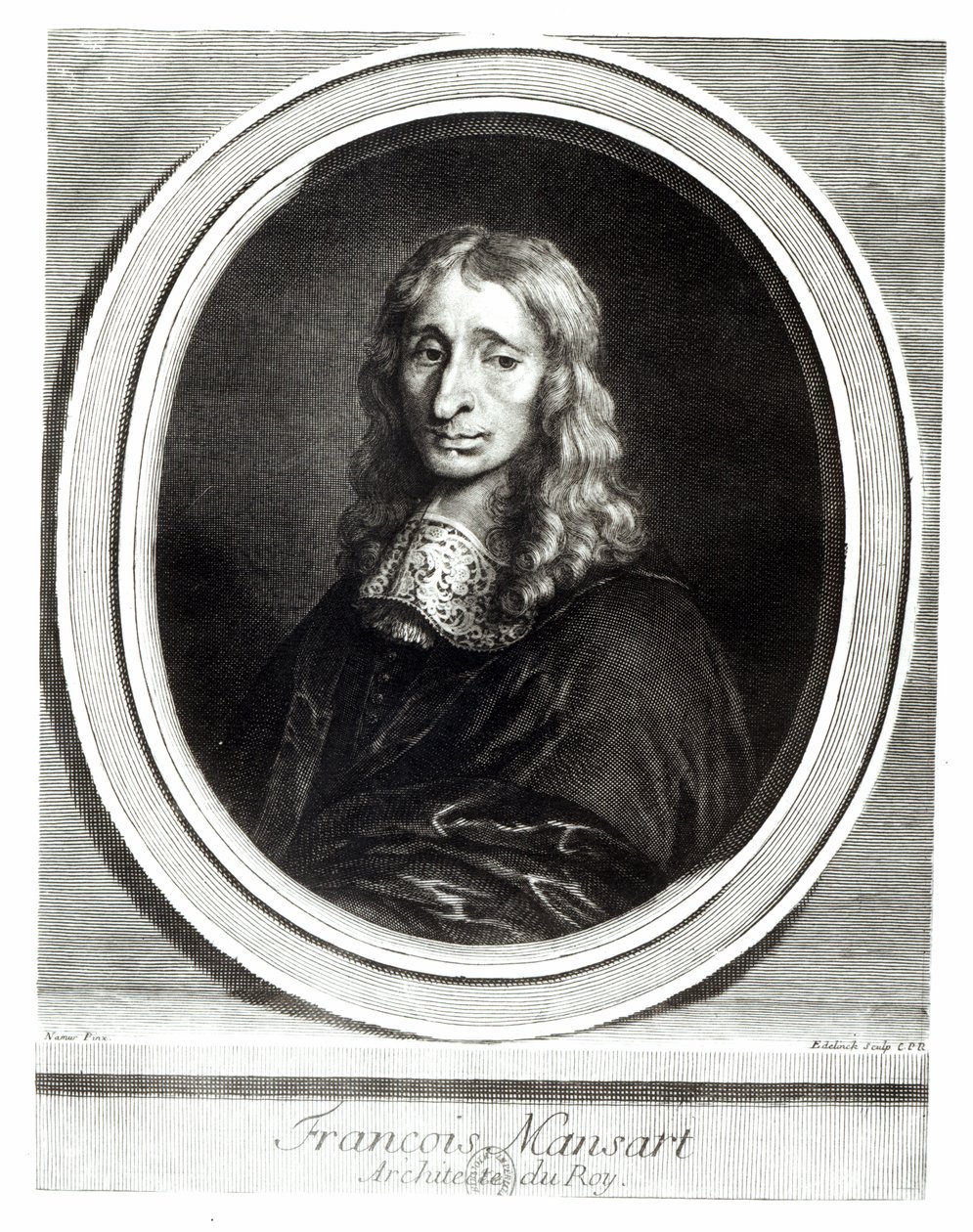 Retrato de François Mansart (1598-1666), gravado por Gerard Edelinck (1640-1707) de Louis de Namur