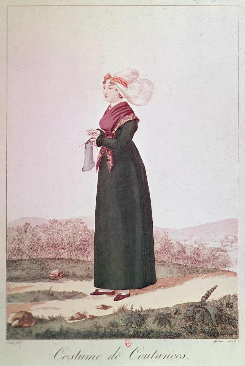 Fato Feminino de Coutances, gravado por Georges Jacques Gatine de Louis Marie Lante