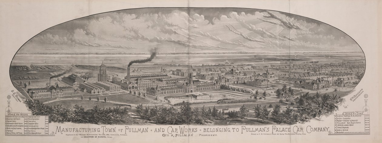Cidade Industrial de Pullman, e Obras de Automóveis Pertencentes à Empresa Pullman