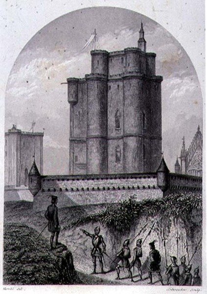 A Fortaleza de Vincennes, gravada por Schroeder (gravura) de Louis (after) Marckl