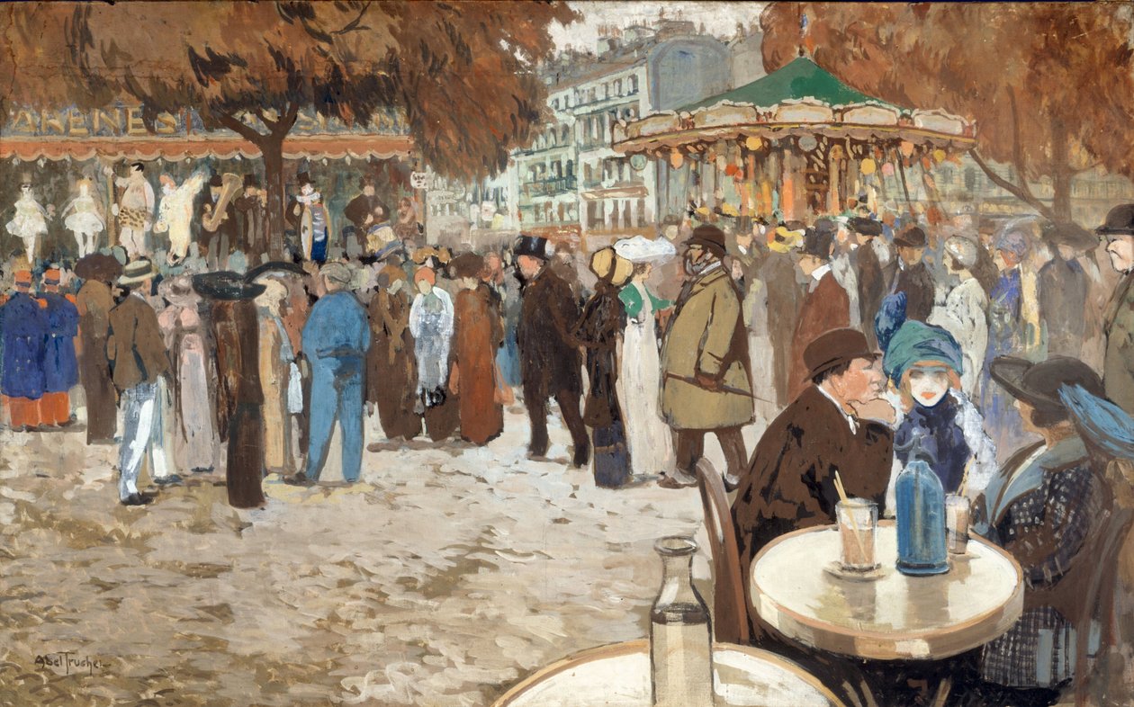 Fête foraine, boulevard de Clichy, ca. 1910 (óleo sobre tela) de Louis Abel Truchet
