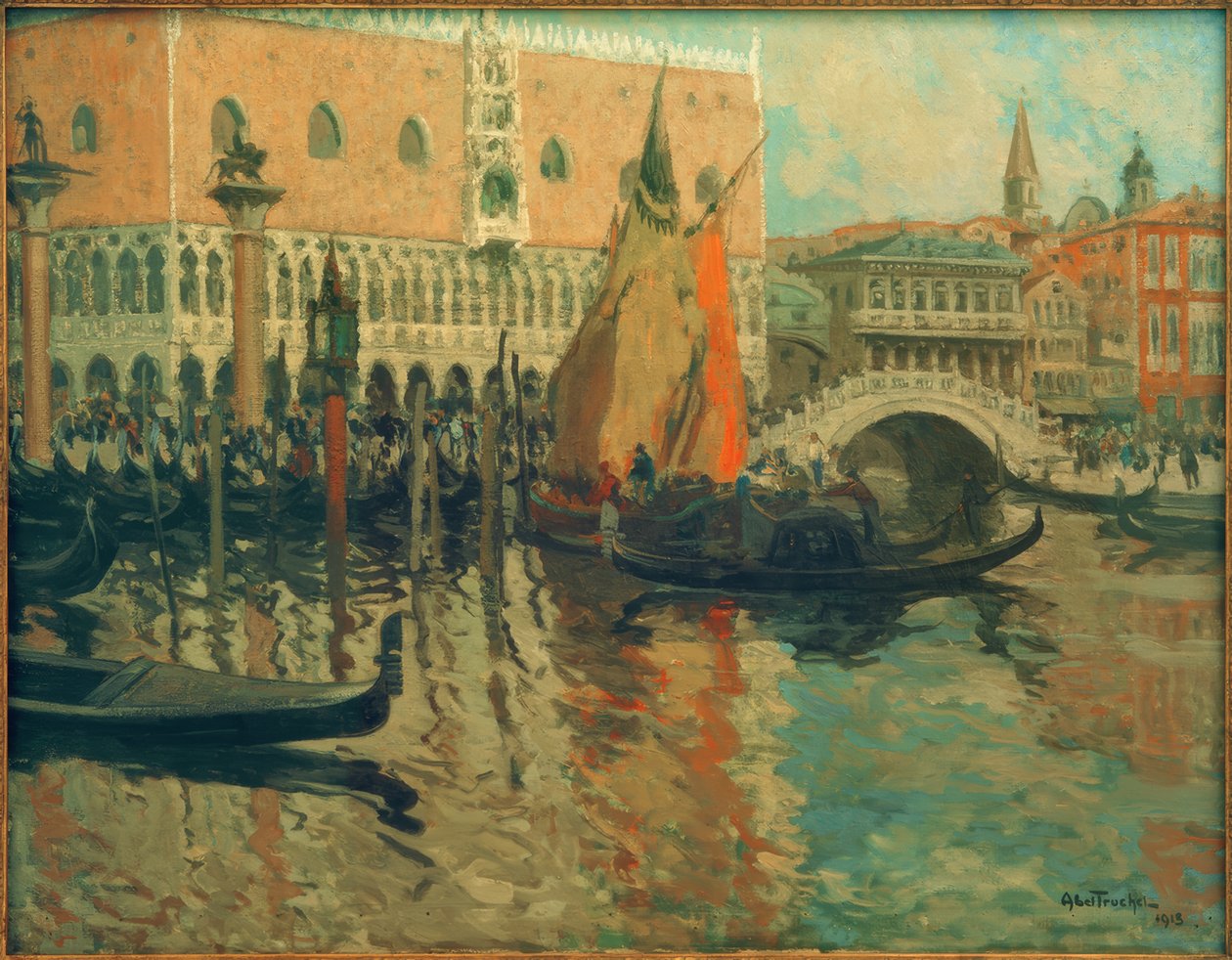Vista de Veneza de Louis Abel Truchet