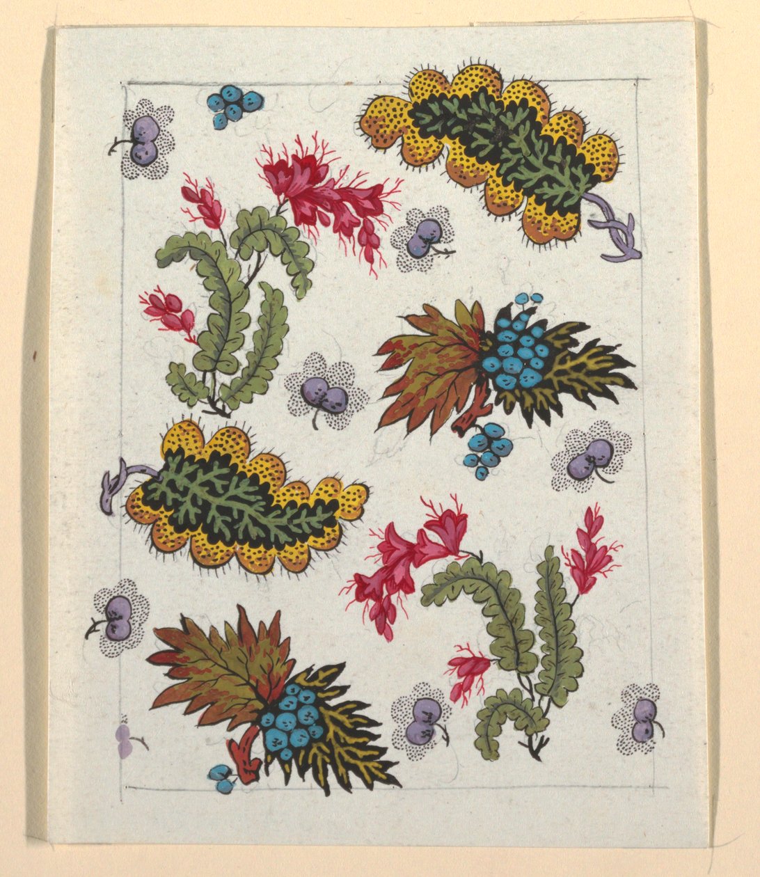 Design floral para têxteis impressos de Louis Albert DuBois