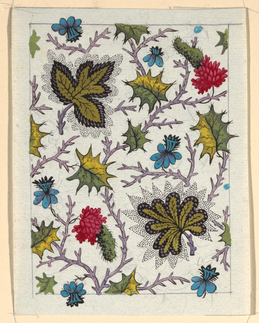 Design floral para têxteis impressos de Louis Albert DuBois