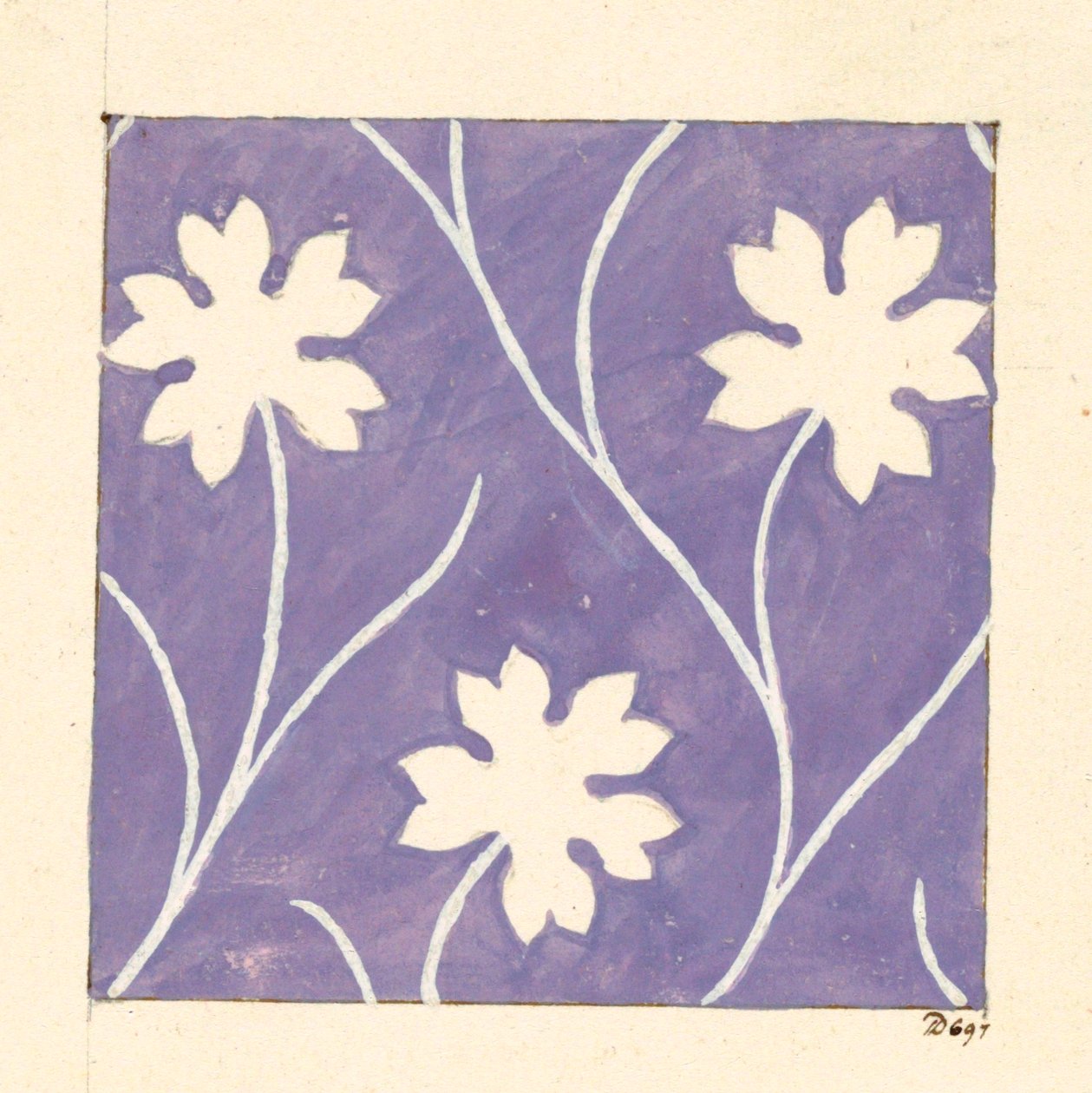Design floral para têxteis impressos de Louis Albert DuBois