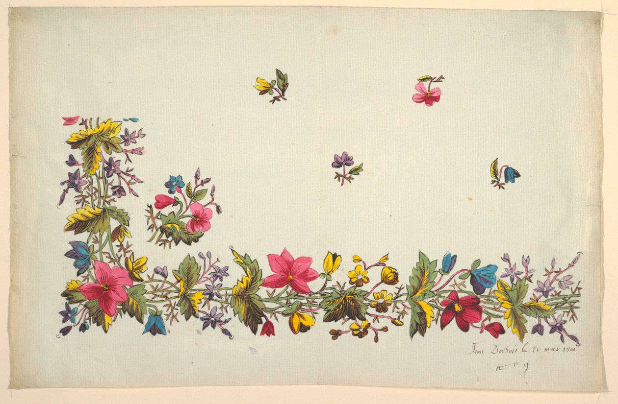Design floral para têxteis impressos de Louis Albert DuBois