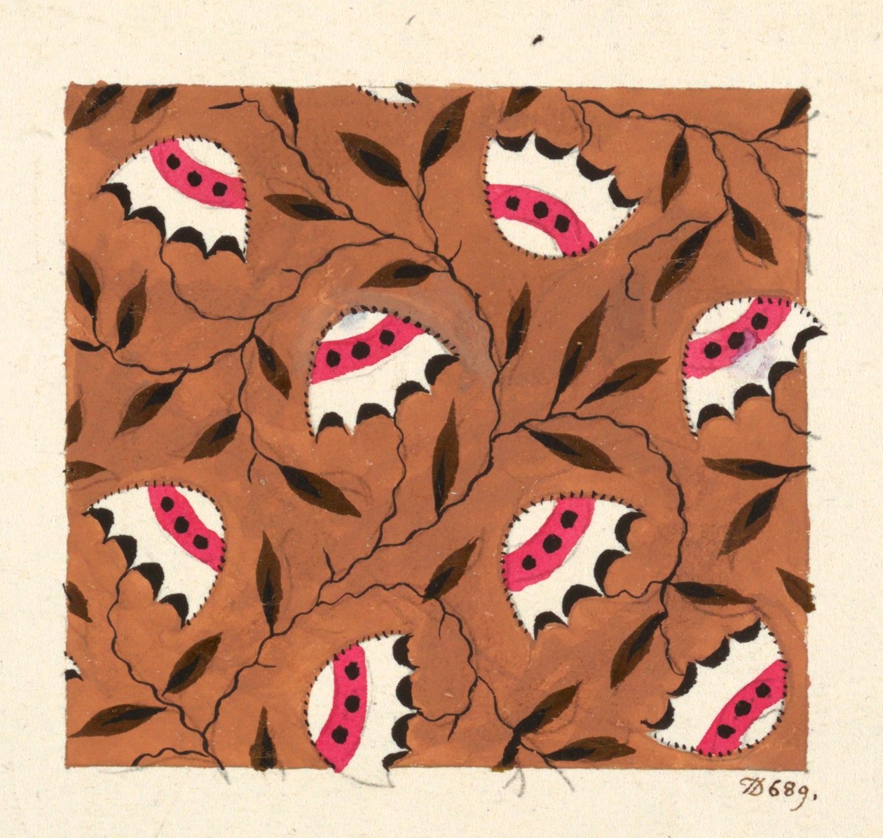 Design floral para têxteis impressos de Louis Albert DuBois