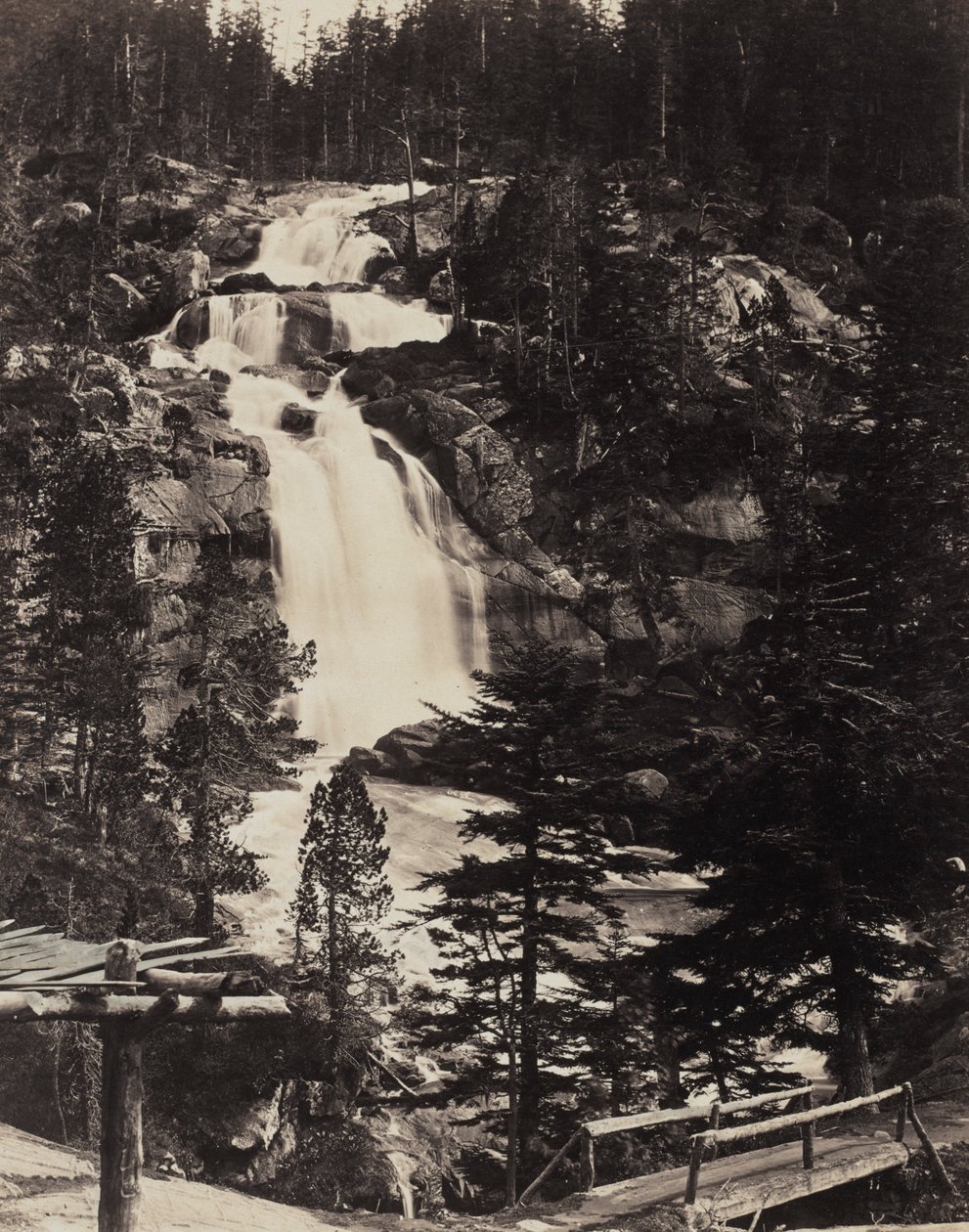 Grande Cachoeira Superior, Altos Alpes, c. 1862 de Louis Alphonse Davanne