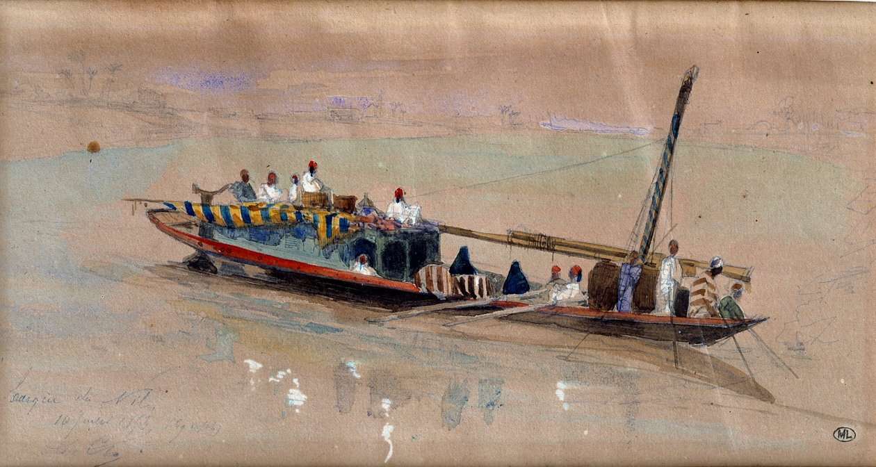 Barco no Nilo (10 de julho de Louis Amable Crapelet