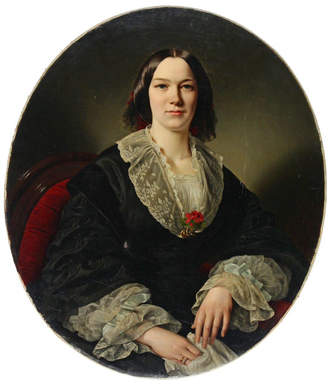Retrato de Maria Suwarina Rebekka Thyen, nascida em Wilkens de Louis Ammy Blanc
