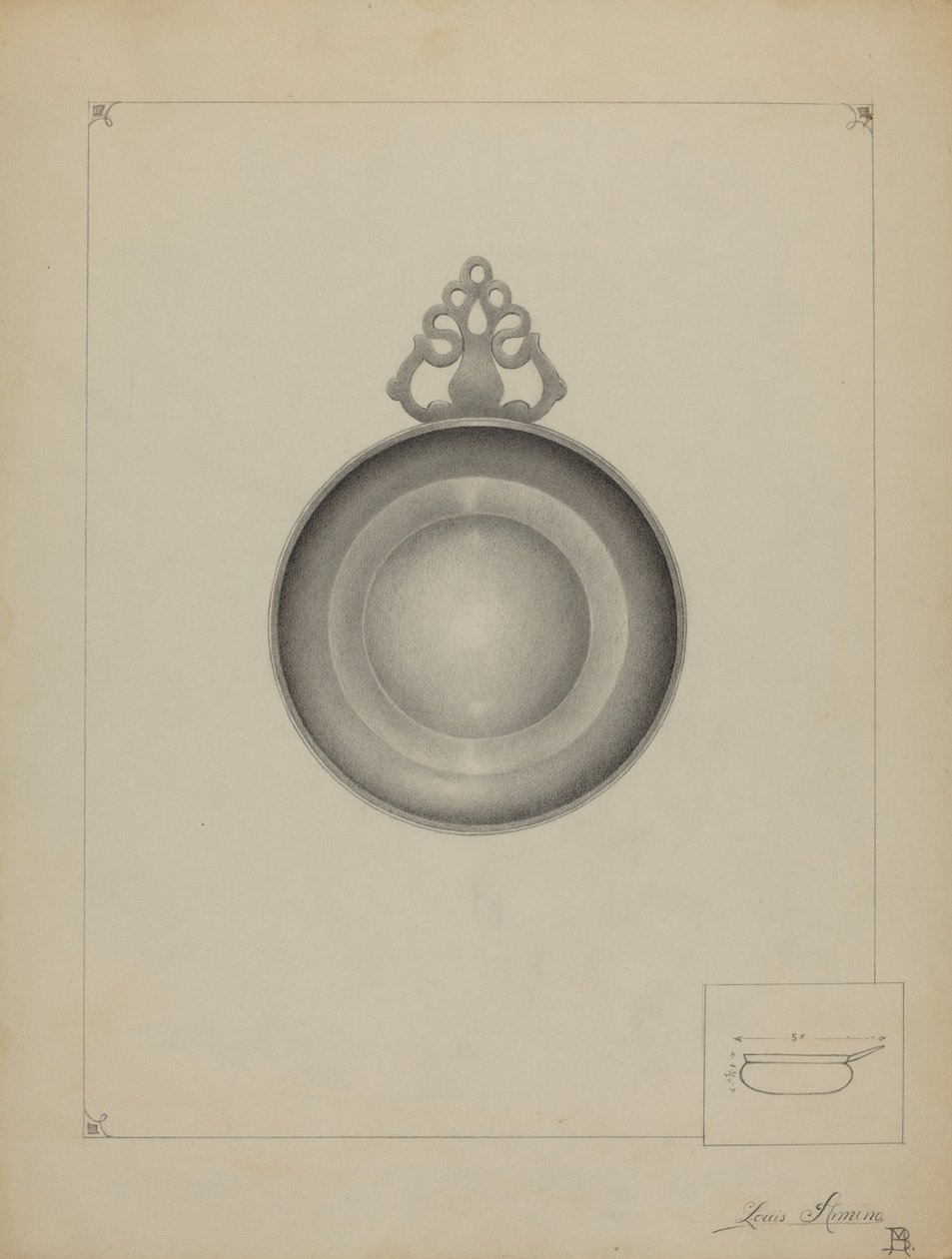 Porringer de Estanho de Louis Annino