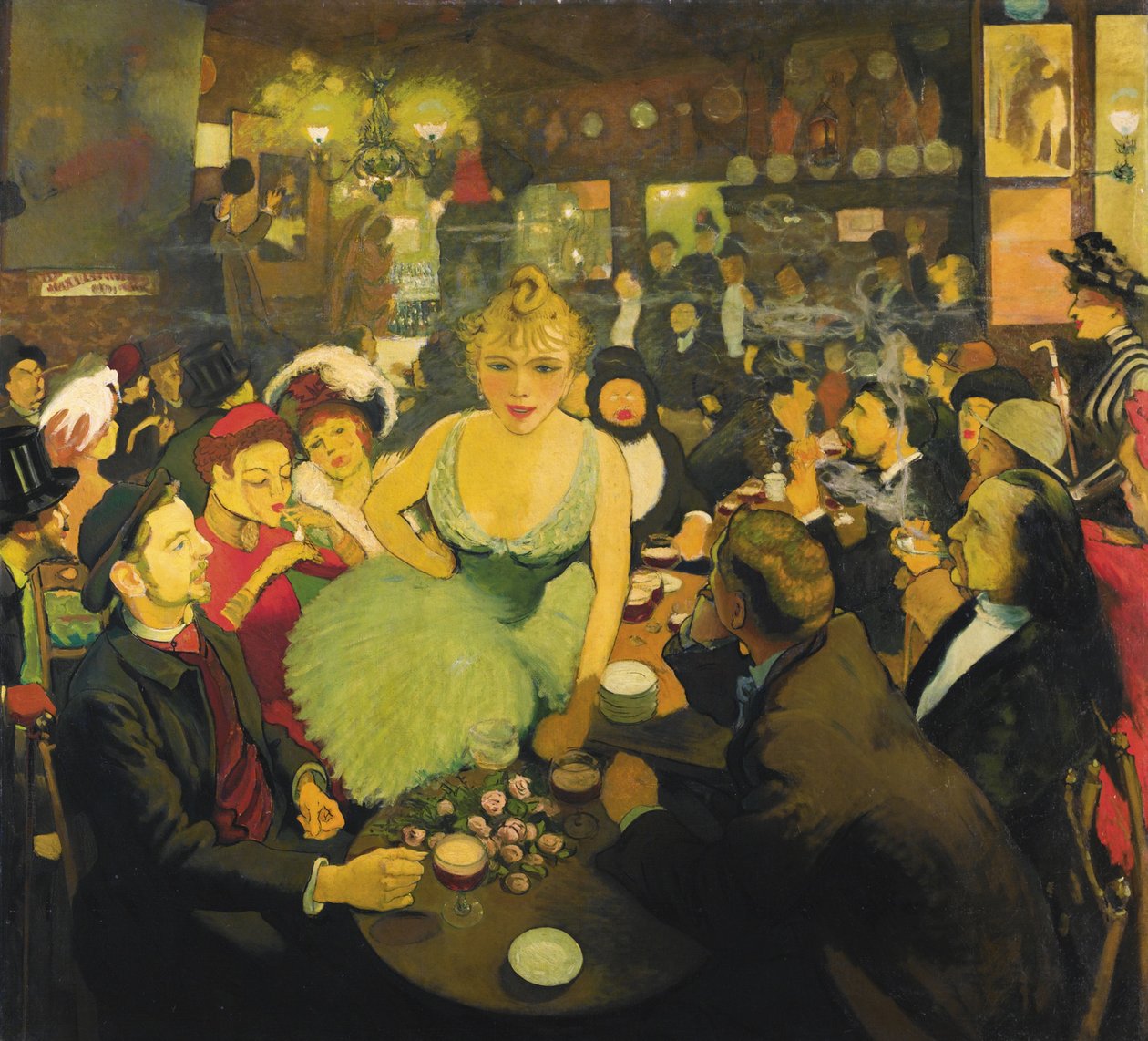 No clube Aristide Bruants Montmartre, The Mirliton, 1886-1887 de Louis Anquetin