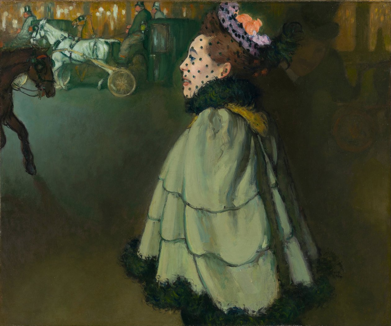 Mulher nos Champs-Elysees ( Champs Elysees) por noite par Anquetin, Louis (1861-1932) de Louis Anquetin