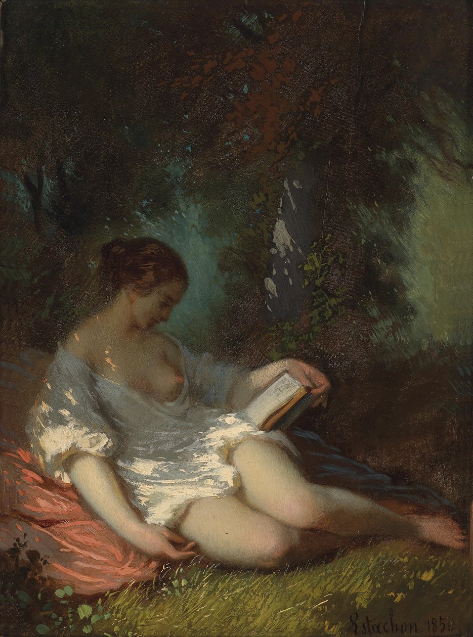 Leitura no parque de Louis Antoine Estachon