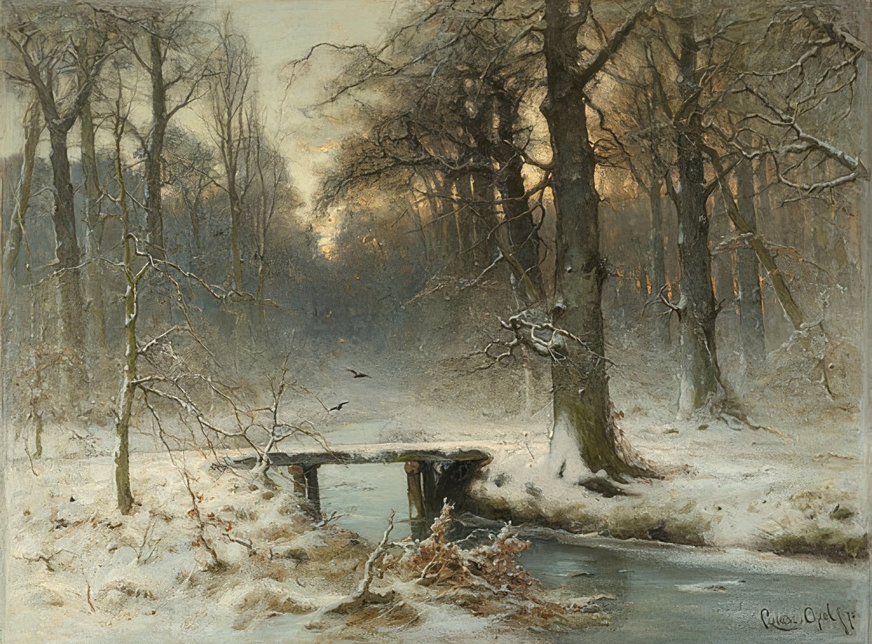Uma noite de janeiro na floresta de Haia. 1875 de Louis Apol