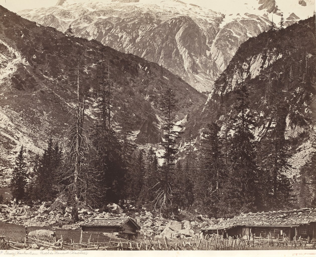 Chalet de Handeck, Hasli Valley, Cantão de Berna, Suíça de Louis Auguste Bisson and Auguste Rosalie Bisson