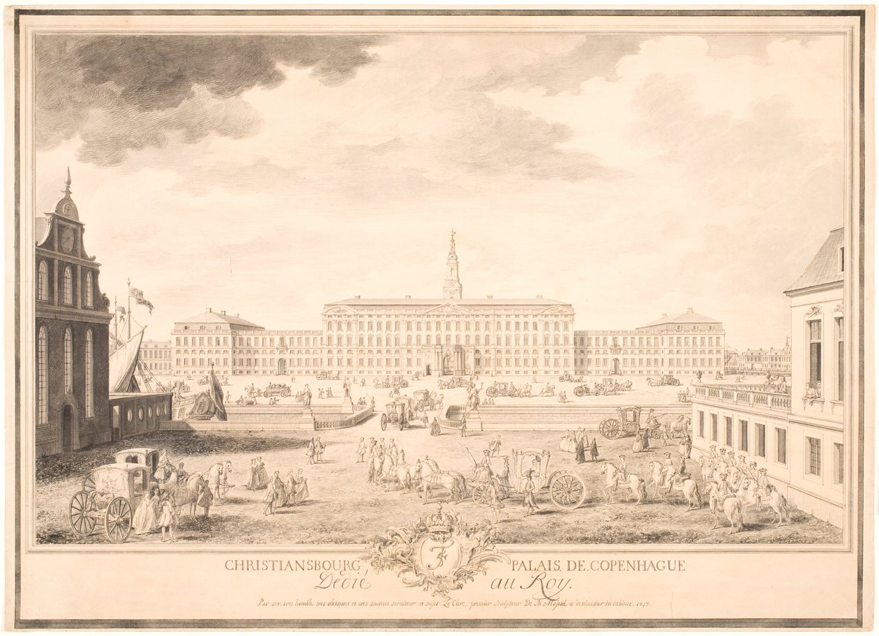 Palácio de Copenhague Christiansburg de Louis Auguste Le Clerc