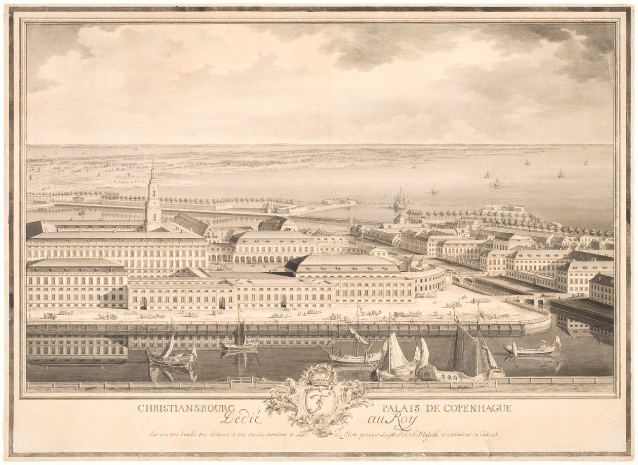 Palácio de Copenhague Christiansburg de Louis Auguste Le Clerc