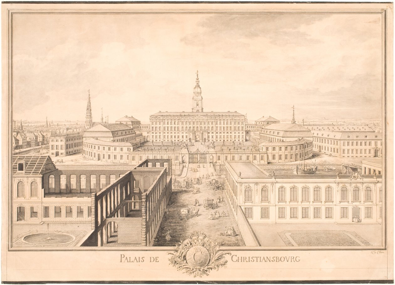 Palácio de Christiansborg de Louis Auguste Le Clerc