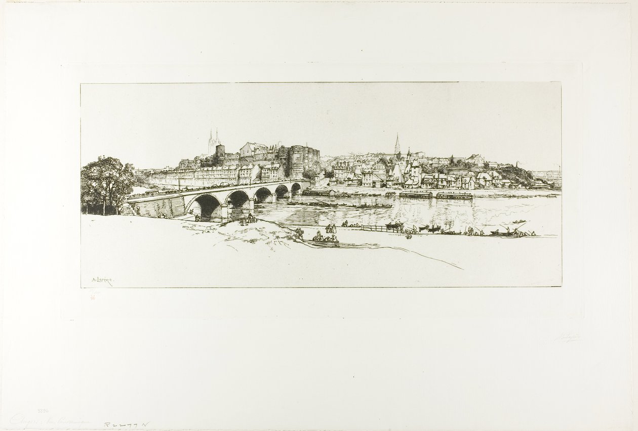 Angers: Vista panorâmica de Louis Auguste Lepère