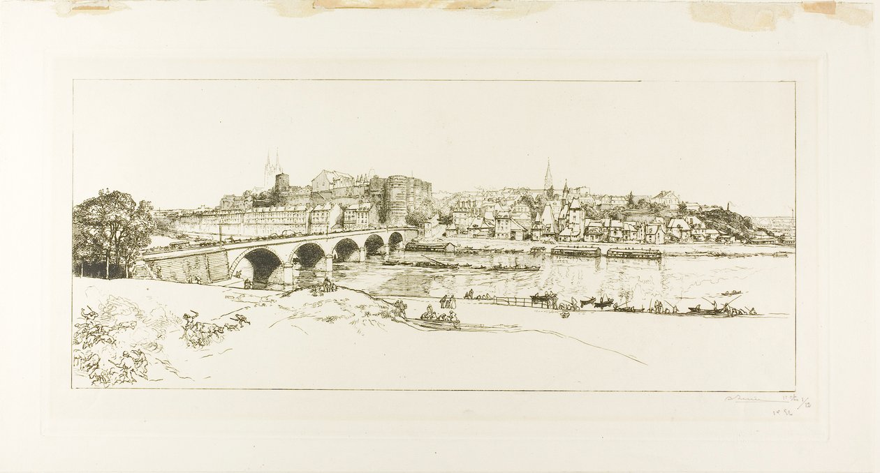 Angers: Vista panorâmica de Louis Auguste Lepère