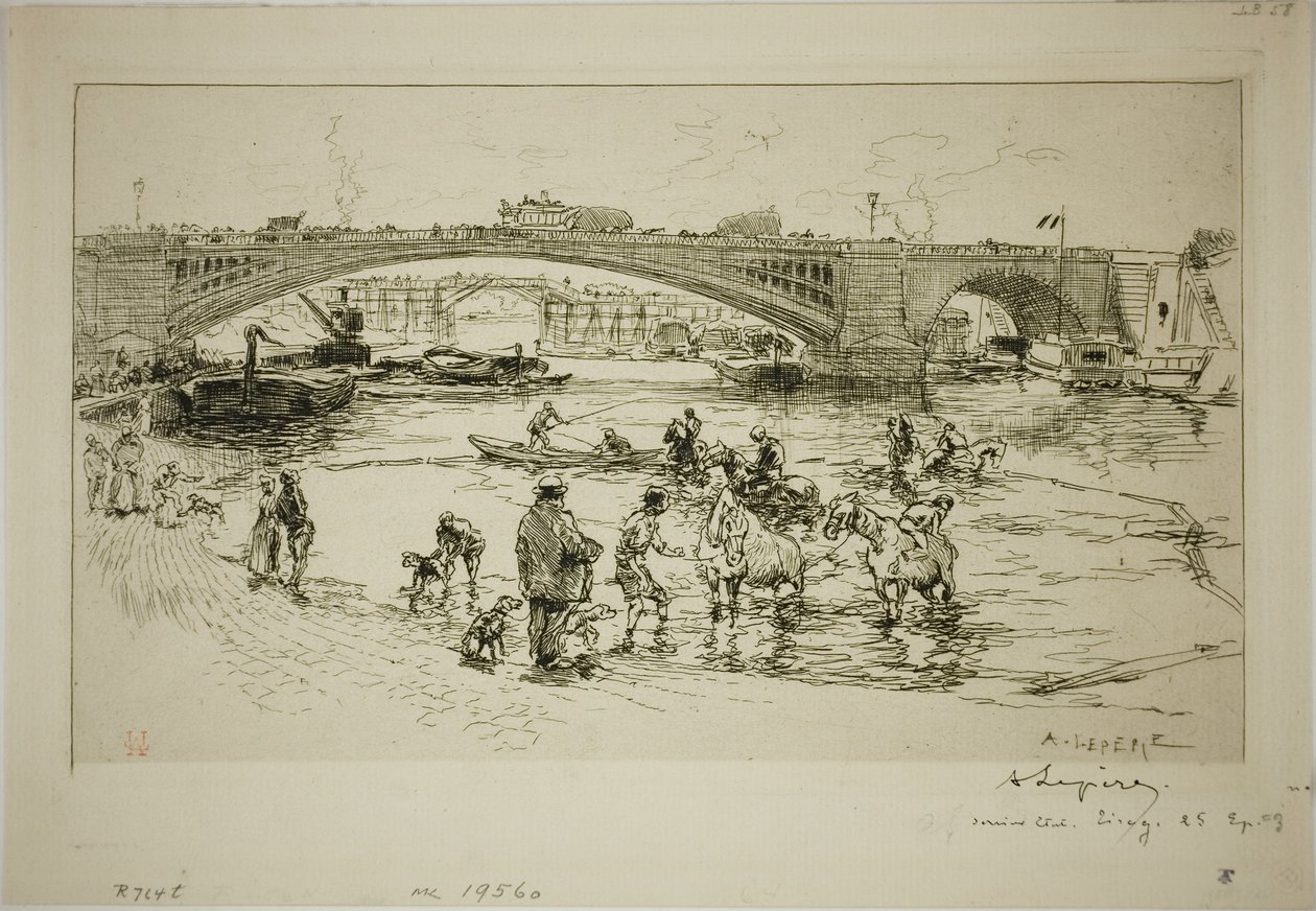Na Pont Sully de Louis Auguste Lepère