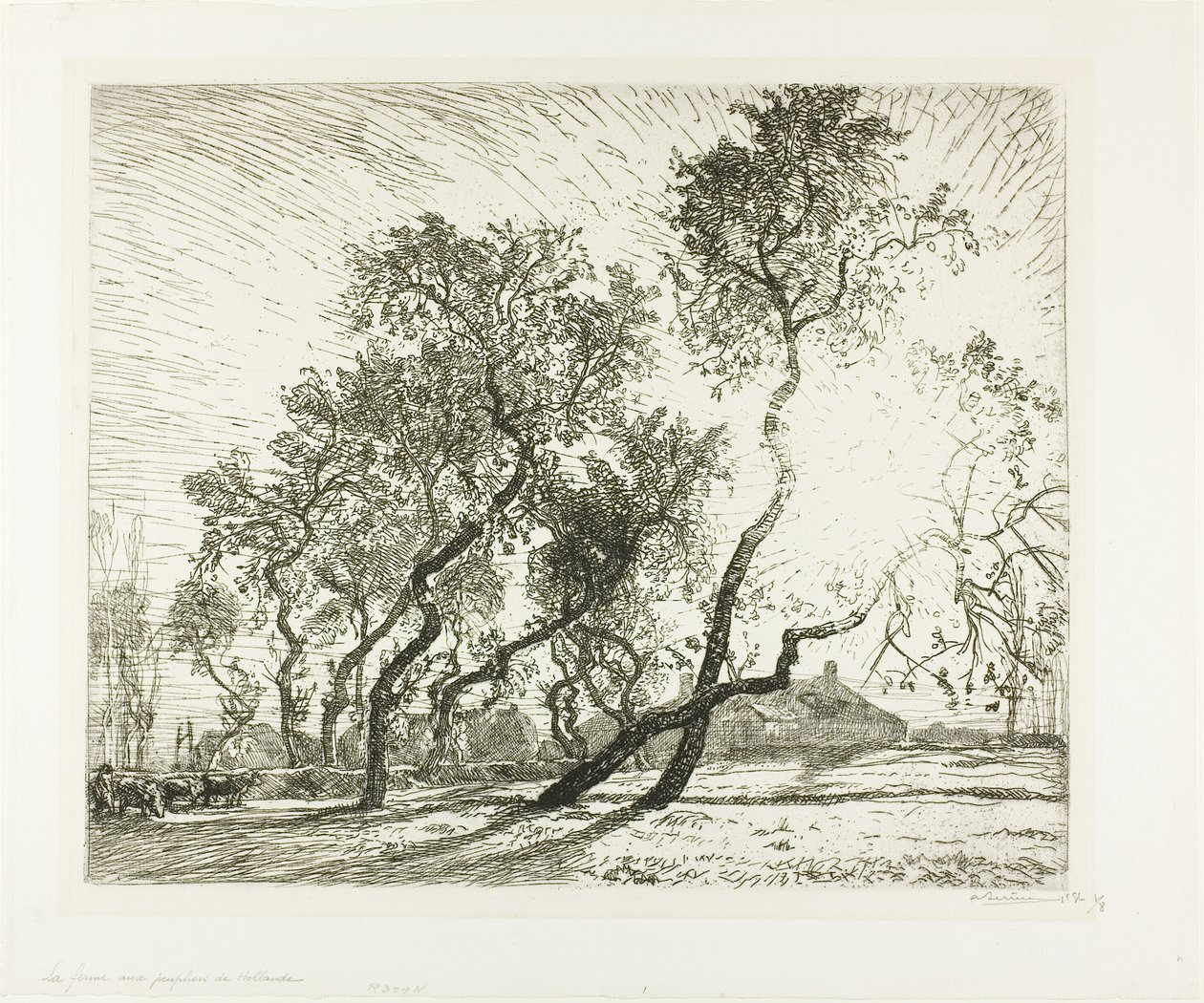 Quinta com choupos holandeses de Louis Auguste Lepère