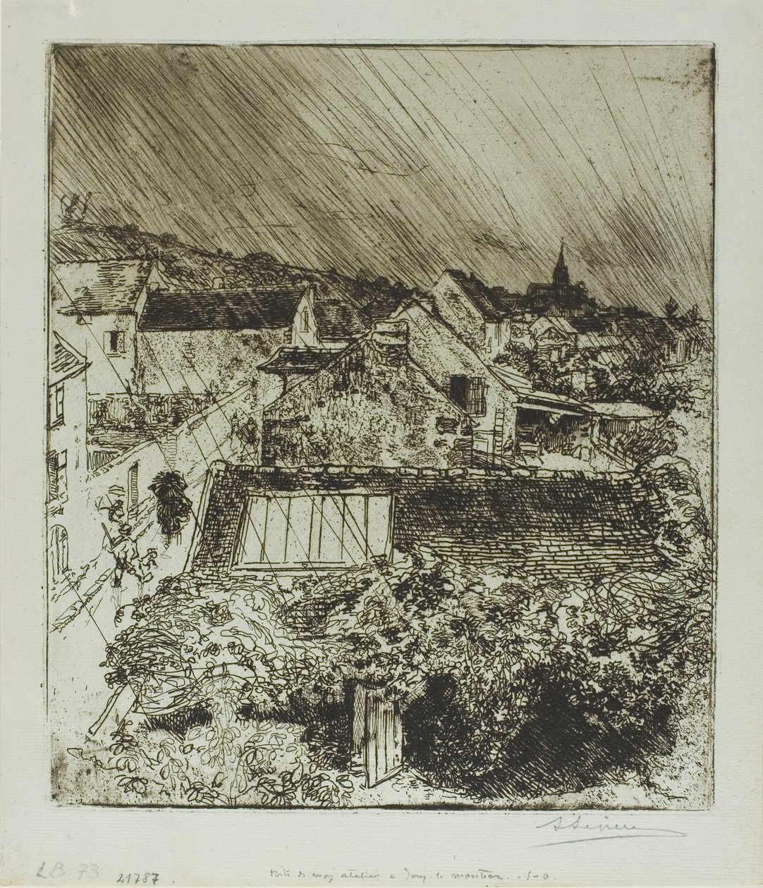 O meu atelier em Jouy-le-Moutier de Louis Auguste Lepère