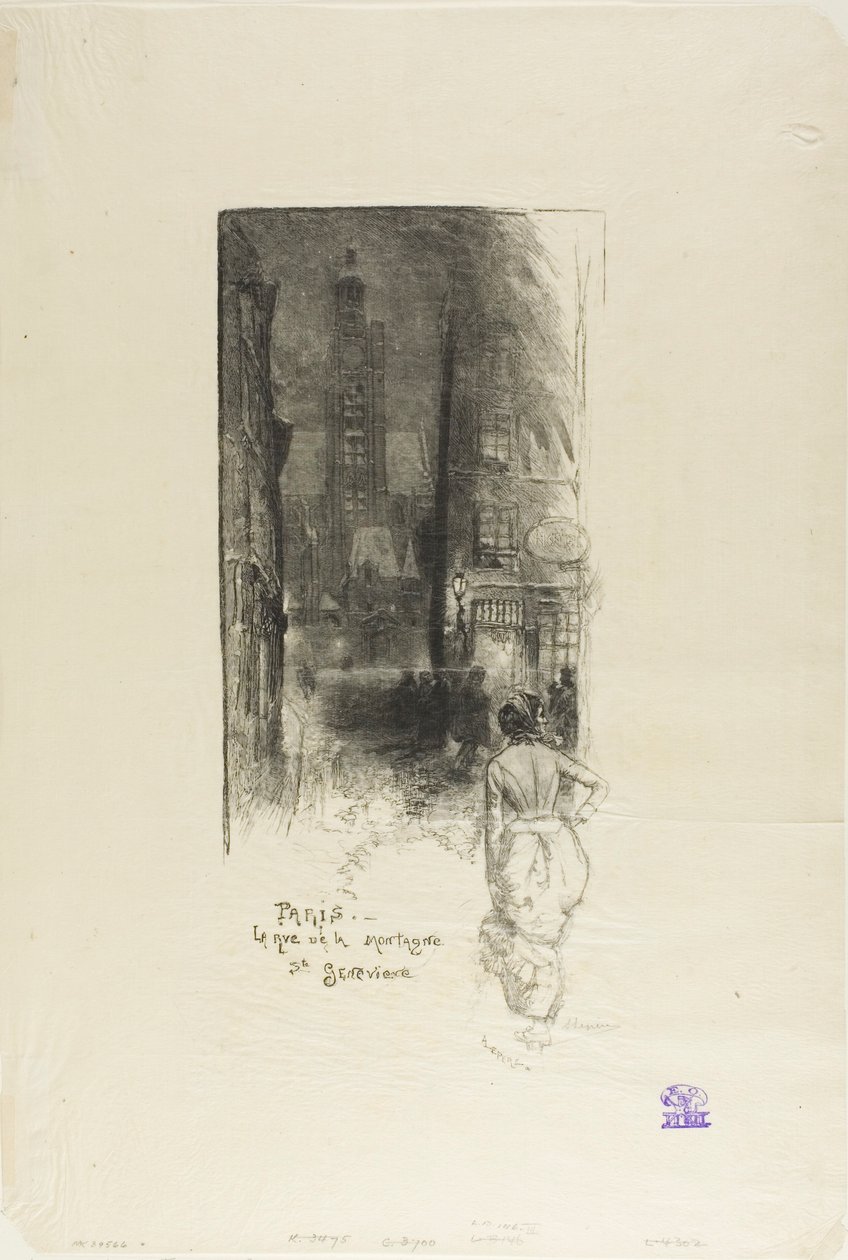 Paris: Rue de la Montagne-Ste-Geneviève de Louis Auguste Lepère