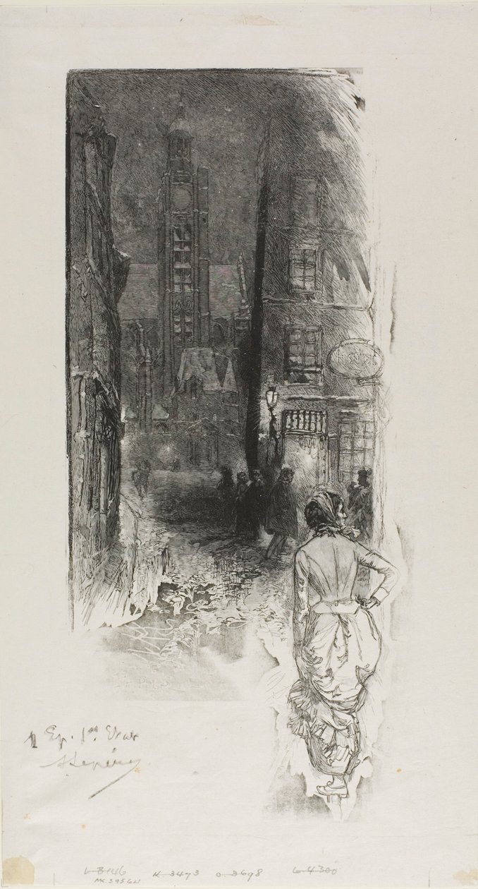 Paris: Rue de la Montagne-Ste-Geneviève de Louis Auguste Lepère