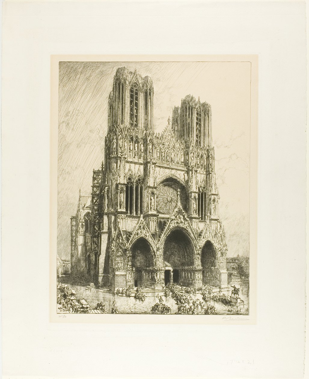 Catedral de Rheims de Louis Auguste Lepère