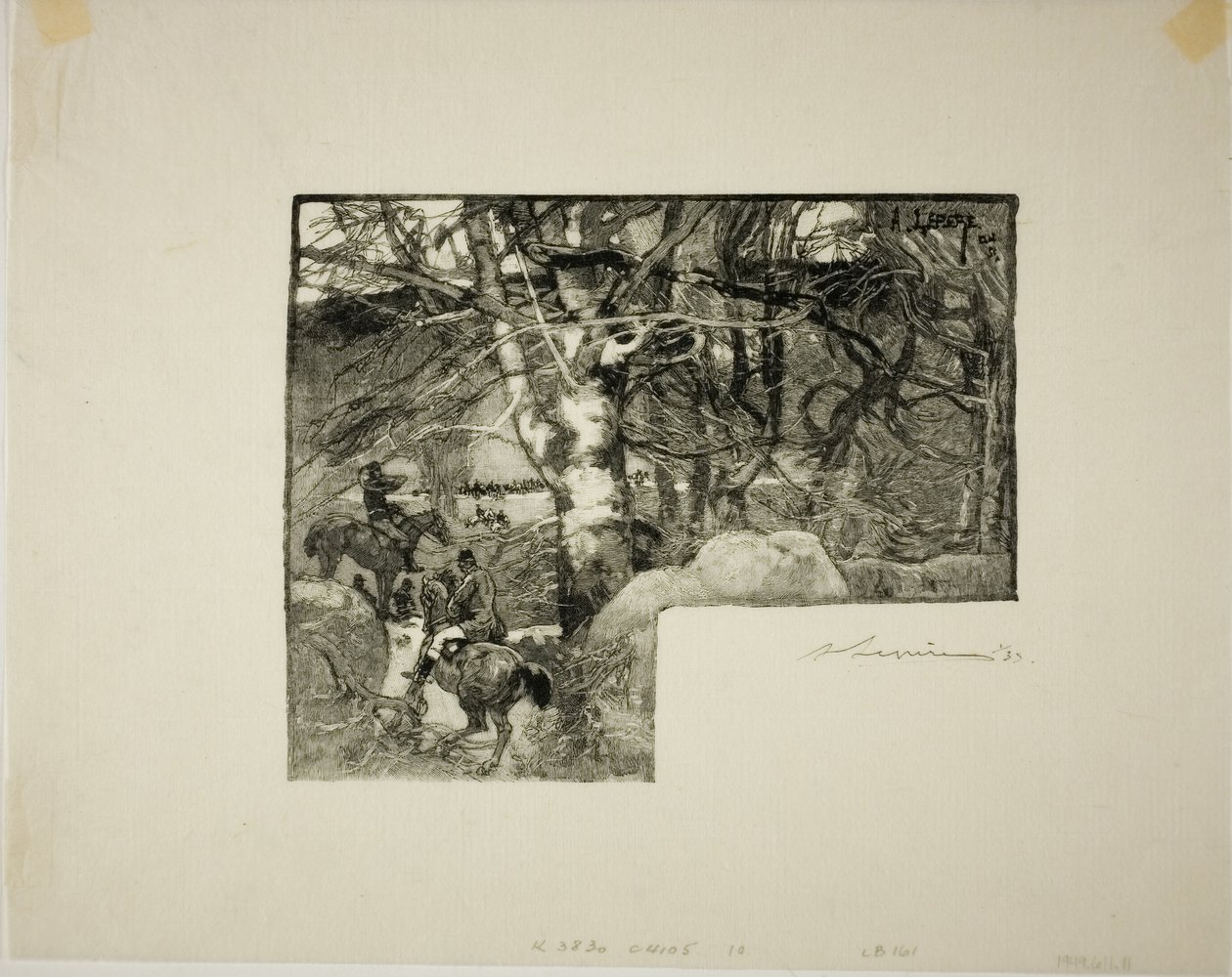 Cavalgada dos Cães de Caça, Mont-Gérard de Louis Auguste Lepère