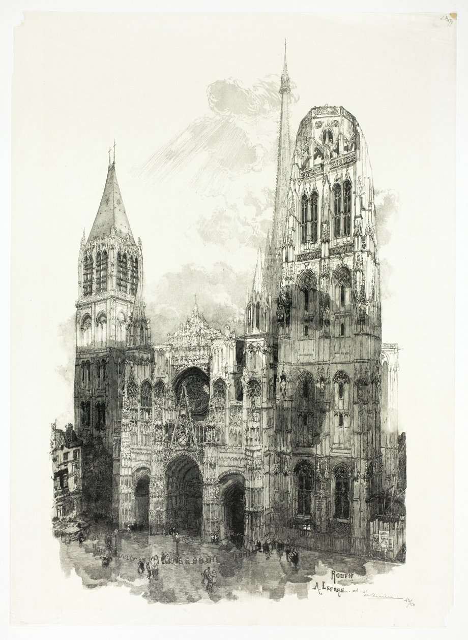 Catedral de Rouen de Louis Auguste Lepère