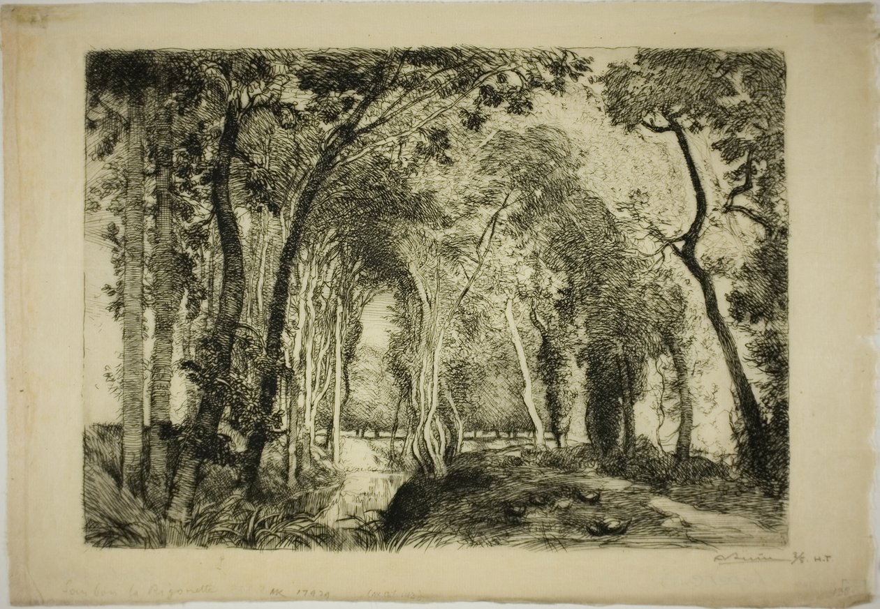 Sous Bois, em Rigonette de Louis Auguste Lepère