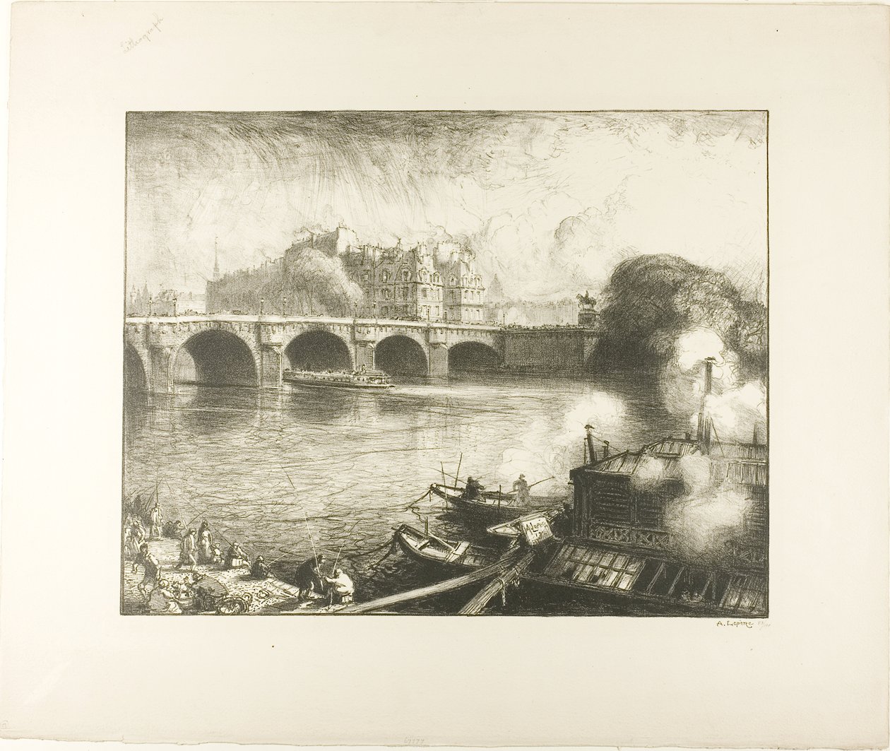 A Pont Neuf, Paris de Louis Auguste Lepère