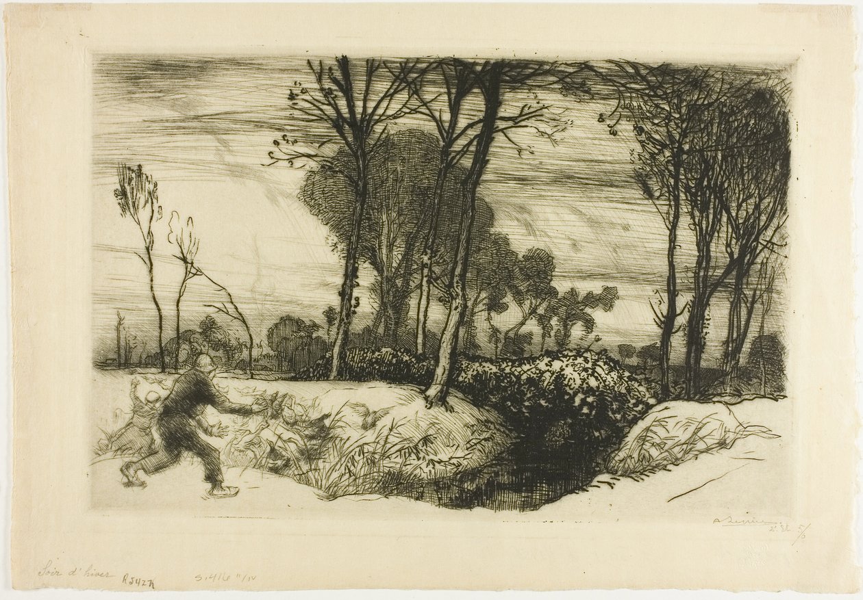 Noite de inverno de Louis Auguste Lepère