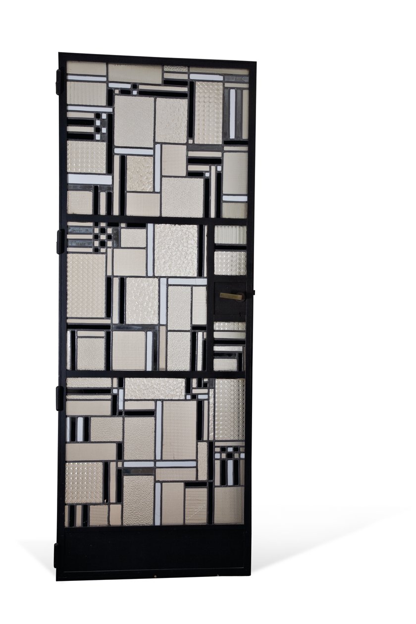 Conjunto de portas, c.1928 (vidro e ferro patinado) de Louis Barillet