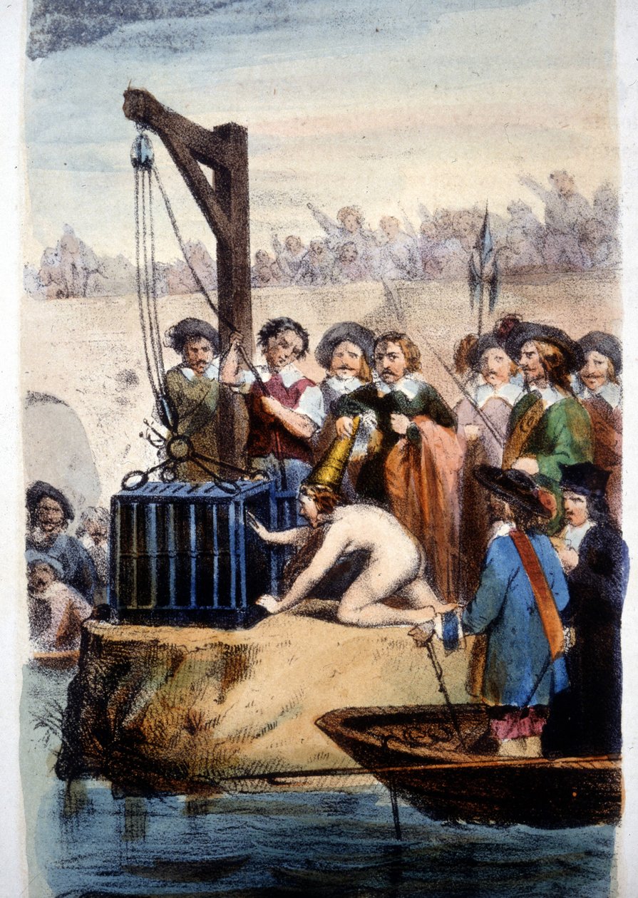 Bruxa à prova de água, litografia de Perrin. de Louis Benoit Perrin